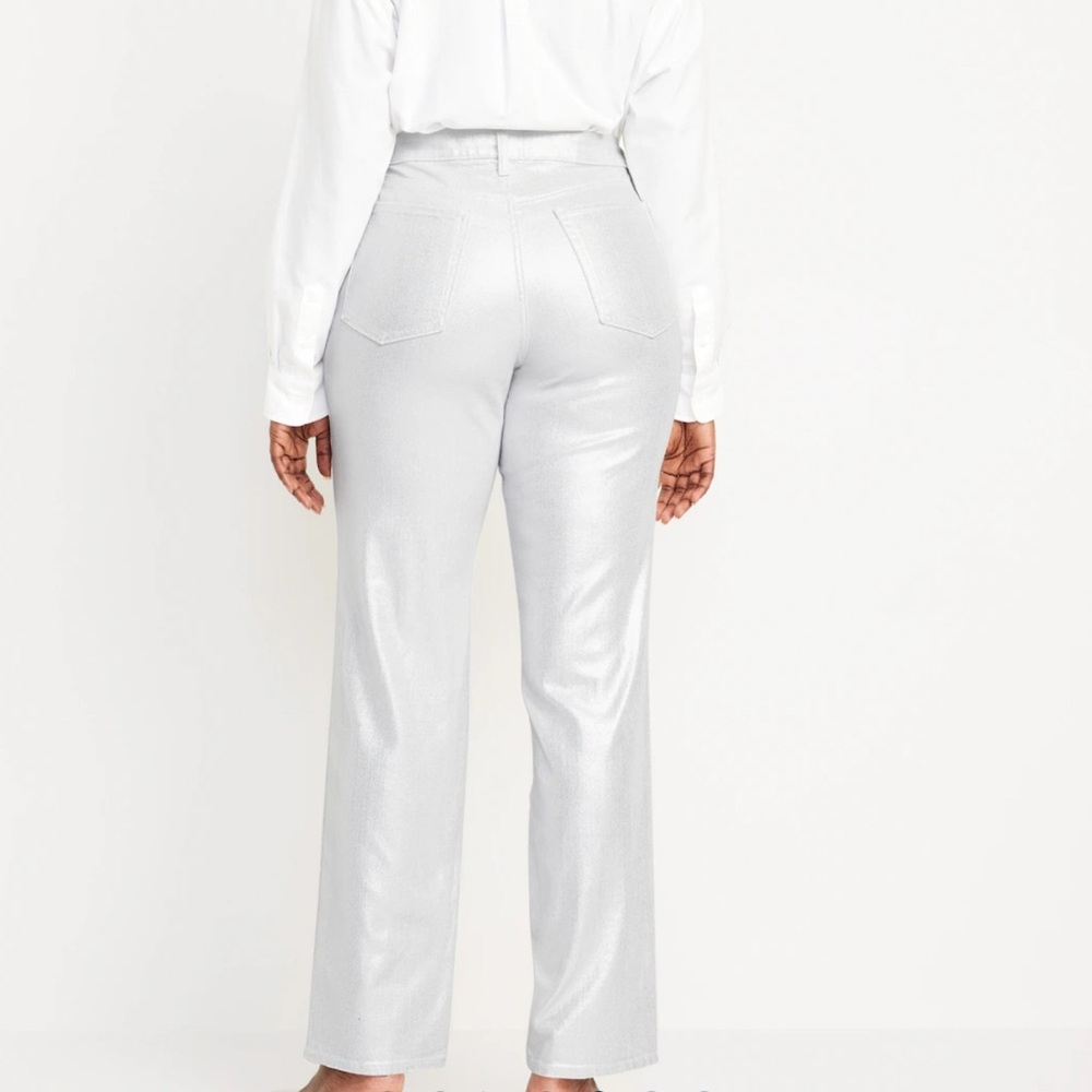 🔴 🎀 Host Pick 🎀 High-Waisted Silver Shine OG Loose Jeans - Picture 4 of 5